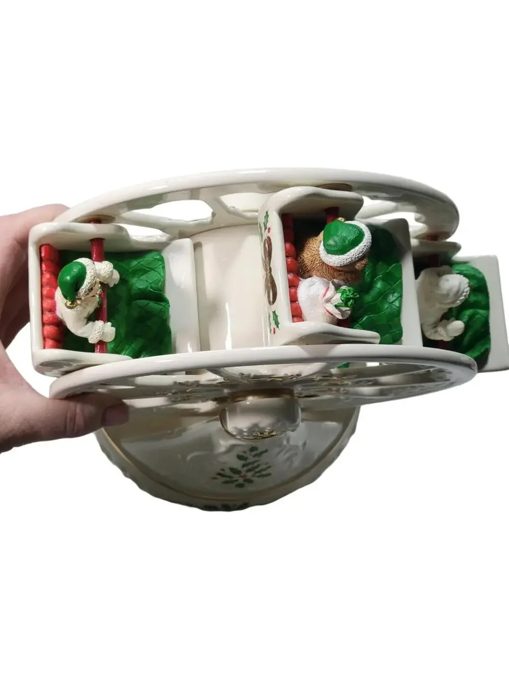 Lenox Holiday Ferris Wheel Musical Centerpiece 12" Tested Working - Picture 11 of 16